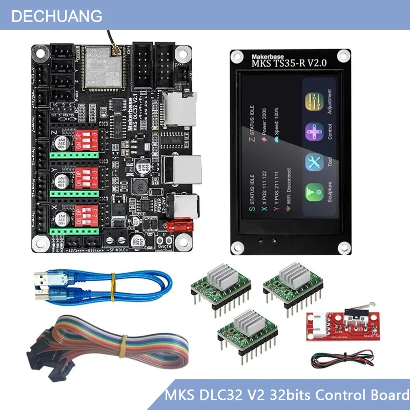 Grbl 32 Bit Control Board Offline Display - ชุดอัพเกรด MKS DLC32 V2 GRBL คอนโทรลเลอร์
