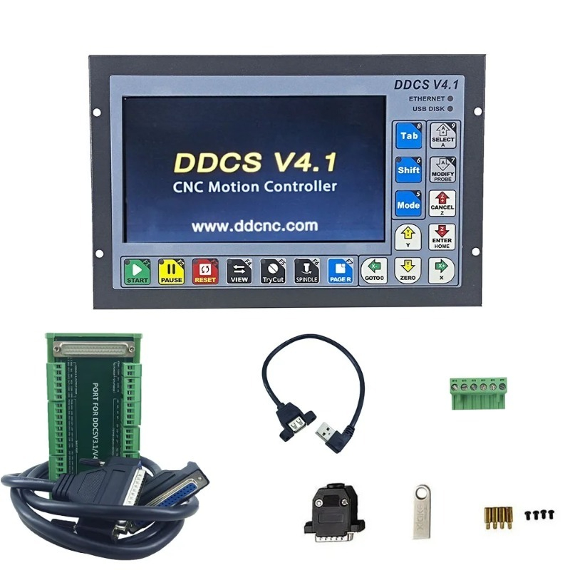 DDCS V4.1 ตัวควบคุมการเคลื่อนท - Ddcs V4.1 4 Axis Cnc Offline Controller บทวิจารณ์และราคา