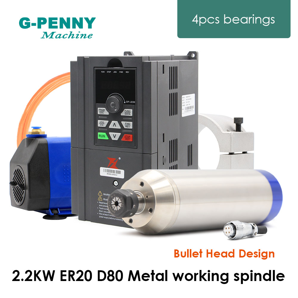 ชุดมอเตอร์สปินเดิลระบายความร้อ - 2.2Kw Water Cooled Spindle Kit Vfd บทวิจารณ์และราคา
